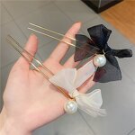 Hairpins Manufacturer - Women's Alloy U-Shaped Simulated Pearl Bridal Sweet Barrette Clips