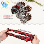 Hair Scrunchies Manufacturer - Wholesale Large Leopard Print Fabric Elastic Hair Bands Ponytail Holders for Women & Girls
