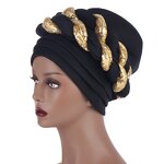 Turban Hat Manufacturer - 2021 New Muslim With Sequin Braid Bandanas for Women Female Headscarf African