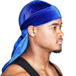 Duraq Manufacturer - Custom Logo Elastic Long Tail Satin Silky Multifunction 360 Wave Bandanas Turbans