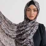 Square Scarf Manufacturer - New Hangzhou Pearl Chiffon Summer Rose Flower Print Muslim Headscarf Hui Ethnic Turban