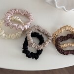 Hair Scrunchies Manufacturer - Wholesale Factory Price Solid Color Set Girl Silk Scrunchie Elastic