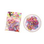 Elastic Hair Ties Manufacturer - Hot Sale 50pcs Bag Baby Girls Colorful Cartoon Shape Kids Ponytail Holder
