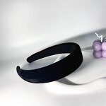 Hair Hoop Manufacturer - Korean Black Red Velvet Padded Anti-slip Graceful Retro Style