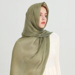 Scarf Manufacturer - Wholesale Women's Ethnic Style Plain Polyester Shawls Satin for Women