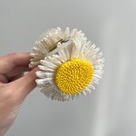 Sunflower Headband Manufacturer - Pastoral Style Flower Handmade Braided Solid Color Wide Hair Ribbons