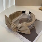 Hair Band Manufacturer - New Solid Color Bow Wide Edge Simple for Women