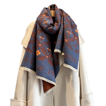 Long Scarf Manufacturer - Autumn New Letter Printed Plants Flowers Imitation Cashmere Women's Multi-Functional All-Match Thickened Warm