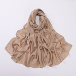Pearl Chiffon Scarf Manufacturer - Cross-Border Live New Long Boutique Hot Drilled Hui Middle East African Headscarf Hijab Muslim All Seasons