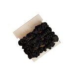 Hairband Scrunchies Manufacturer - Elegant 4pcs Solid Color Ponytail Holder Fabric Skinny Silky Satin for Women