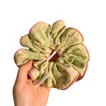 Scrunchies Manufacturer - Wholesale New Fashion Large Floral Print Satin and Silk Fabric for Girls
