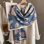 Long Scarf Manufacturer - Korean Winter New Cat Face Print Imitation Cashmere for Women Muslim Version Printed Elegant Warm