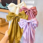 Hair Clip Manufacturer - Satin Fabric Bow Clip Barrette Fabric for Women