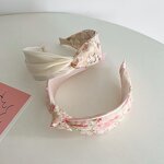 Mesh Printing Headband Manufacturer - Elegant Cross Knot Simple Wide Edge Outdoor Fabric for Girls & Women