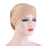 Hijab Hair Scarf Manufacturer - Factory Wholesale Elastic Muslim Women's Cross Headscarf Crystal Ramie Cotton Base Hat