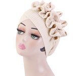 Muslim Head Wrap Scarf Manufacturer - Sunscreen Polyester Turban Big Flower Chemo Cap Stretchy for Outdoor Adult