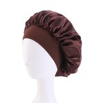 Sleeping Hat Manufacturer - Manufacturer Direct Sales Popular Silk Like Wide Edge Women's Tinted Solid Round Hair Care Headdress