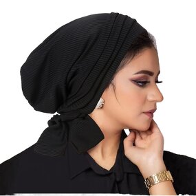 Long Tail Headband Manufacturer - 2025 New Fashionable Solid Color Hat with Pit Strip Women's Threaded