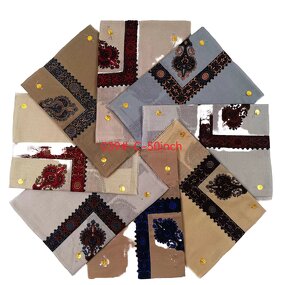 Head Scarf Manufacturer - Ethnic Woolen Pashmina Keffiyeh Embroidered Border Omani Masar Prayer for Men