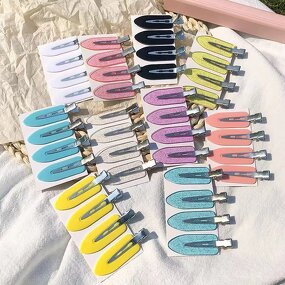 Hair Clips Manufacturer - Custom Logo Trendy 2025 Make up Hairpin for Girls Curl Seamless Acetate Metal