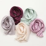 Scarf Manufacturer - Wholesale Women's Ethnic Style Plain Polyester Shawls Satin for Women