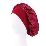 Sleeping Hat Manufacturer - Manufacturer Direct Sales Popular Silk Like Wide Edge Women's Tinted Solid Round Hair Care Headdress