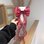 Bow Hair Band Manufacturer - Wholesale Bridal Women Fashion Handmade Organza Fabric Big Size