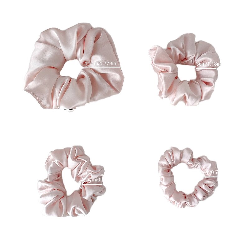 Hair Scrunchies Manufacturer - Solid Color High-Grade Satin 100 Mulberry Silk for Girls Hair Hands
