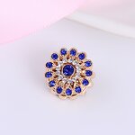 Muslim Brooch Manufacturer - Women's Strong Magnetic Inlaid Diamond Double-sided Drill Flower Yiwu Trinket Silk Scarf Magnetic Buckle