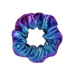 Scrunchies Manufacturer - Fashion Shiny Metallic Bright Color Rainbow Hair Ties Polyester for Women