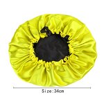 Hair Satin Bonnet Manufacturer - Women's Double Layer Fashionable Elastic Button Pure Color Bath Shower Cap