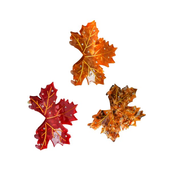 Hair Claw Clip Manufacturer - New Design Fun Simulated Maple Leaf Acetate for Girl Woman