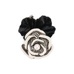 Elastic Hair Bands Manufacturer - France Style Classic Camellia Cellulose Acetate Rhinestone Hair Rope for Women