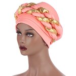Turban Hat Manufacturer - 2021 New Muslim With Sequin Braid Bandanas for Women Female Headscarf African