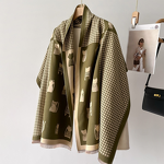 Women's Scarf Manufacturer - 2025 Winter New Elegant Versatile Neck Warmer Double-Sided Imitation Cashmere Polyester High-End Feel Warm