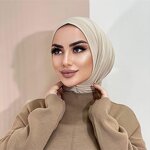 Hijab Set Manufacturer - 2022 Yiwu Hot Selling Button Hat Scarf Fashion New Solid Color Women's Wrap Wholesale