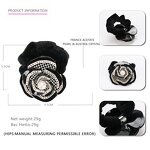 Elastic Hair Bands Manufacturer - France Style Classic Camellia Cellulose Acetate Rhinestone Hair Rope for Women