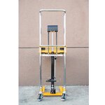 Lightweight Hand Stacker Manufacturer - 1.5M 400KG Safe Material Handling Equipment with Platform Hydraulic Fork Lift