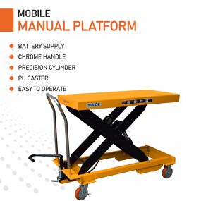 Hydraulic Scissor Platform Manufacturer - 1000 KG Capacity Manual Lift Tables for Retail & Hotel Industries
