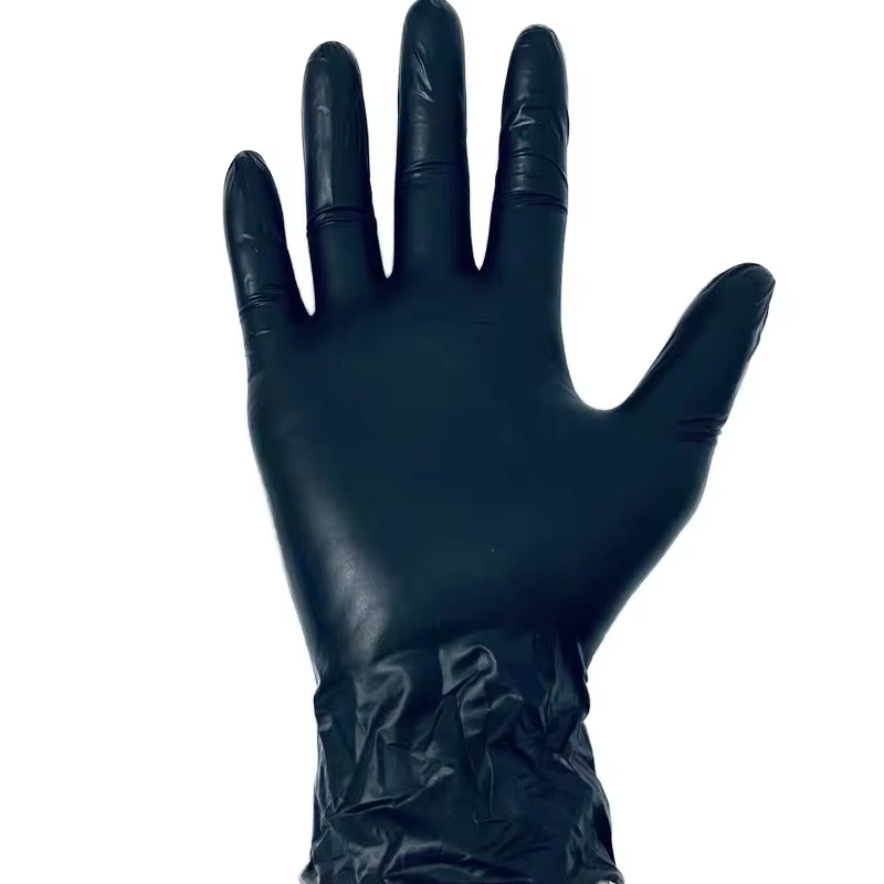 Disposable Nitrile Work Gloves Manufacturer - Black with Anti-Heat Function Powder-Free