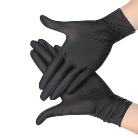 Disposable Nitrile Examination Gloves Manufacturer - Factory Wholesale Black Medical Consumables Free of Latex
