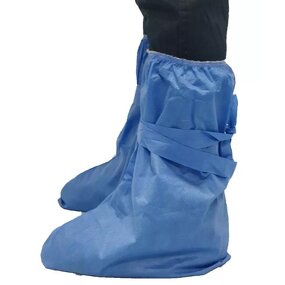Disposable Boot Covers Manufacturer - Anti-slip Non Woven Breathable Waterproof SMS with Straps