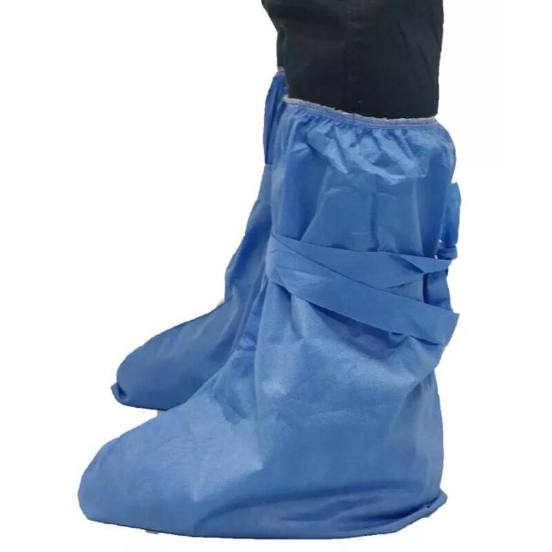 Disposable Boot Covers Manufacturer - Anti-slip Non Woven Breathable Waterproof SMS with Straps
