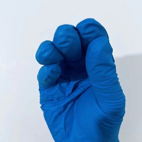 Disposable Nitrile Gloves Manufacturer - Food Grade Powder-Free 4mil 5mil Dark Blue Medical Consumables