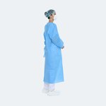 Surgical Gowns Manufacturer - Level 1 2 Wholesale Non-woven Fabric Blue SMS PP Waterproof Disposable