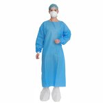 Surgical Gowns Manufacturer - Level 1 2 Wholesale Non-woven Fabric Blue SMS PP Waterproof Disposable