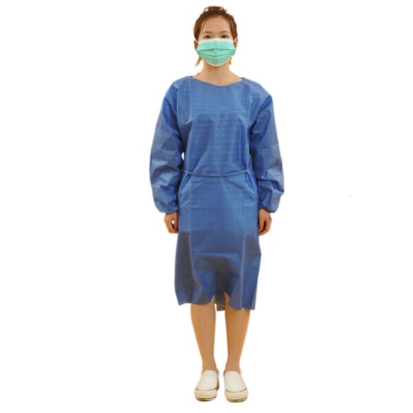 Disposable Isolation Gown Manufacturer - Non Woven SMS 45gsm 120x140 cm Knit Cuff