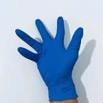 Disposable Nitrile Gloves Manufacturer - Food Grade Powder-Free 4mil 5mil Dark Blue Medical Consumables