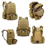 Tactical Backpack Manufacturer - Multi-function 3D Hiking Urban Molle System Coyote Patches Grey 40l-80l 900d