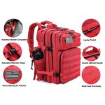 Men's Tactical Backpack Manufacturer - Customized Red 45L Lunch Bag with Cup Holder Waterproof Molle Gym Cooler